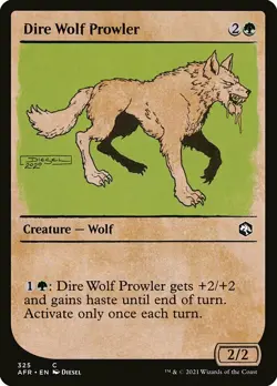 MTG D&D AFR SHOWCASE C Dire Wolf Prowler #325 PLAYSET 4x x4 - Image 1
