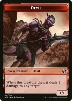 MTG D&D AFR Token Devil #011 PLAYSET 4x x4 - Image 1