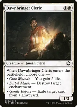 MTG D&D AFR C Dawnbringer Cleric #009 PLAYSET 4x x4 - Image 1