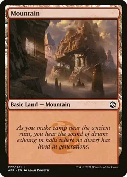 MTG D&D AFR L Mountain #277 PLAYSET 4x x4 - Image 1