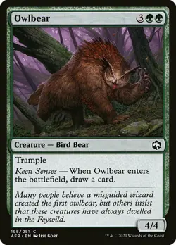 MTG D&D AFR C Owlbear #198 PLAYSET 4x x4 - Image 1