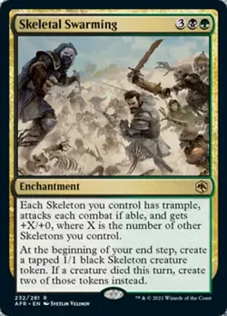 MTG D&D AFR R Skeletal Swarming #232 - Image 1