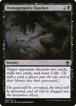 MTG D&D AFR U Demogorgon's Clutches #096 PLAYSET 4x x4 - Image 1