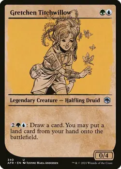 MTG D&D AFR SHOWCASE U Gretchen Titchwillow #340 PLAYSET 4x x4 - Image 1