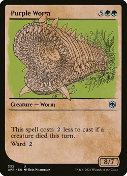 MTG D&D AFR SHOWCASE U Purple Worm #332 PLAYSET 4x x4 - Image 1