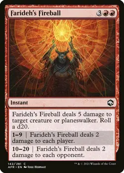 MTG D&D AFR C Farideh's Fireball #142 PLAYSET 4x x4 - Image 1