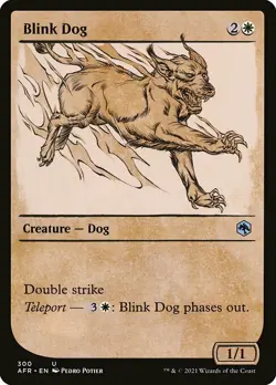 MTG D&D AFR SHOWCASE U Blink Dog #300 PLAYSET 4x x4 - Image 1