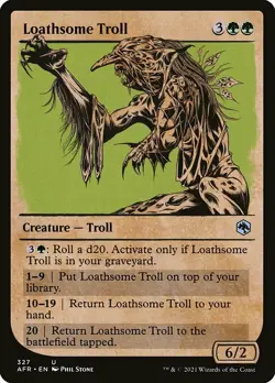 MTG D&D AFR SHOWCASE U Loathsome Troll #327 PLAYSET 4x x4 - Image 1