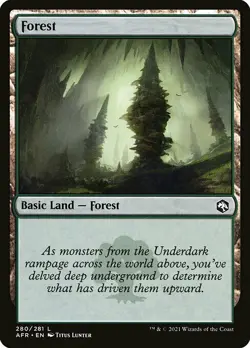 MTG D&D AFR L Forest #280 PLAYSET 4x x4 - Image 1