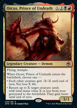 MTG D&D AFR R Orcus Prince of Undeath #229 - Image 1