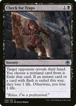 MTG D&D AFR U Check for Traps #092 PLAYSET 4x x4 - Image 1