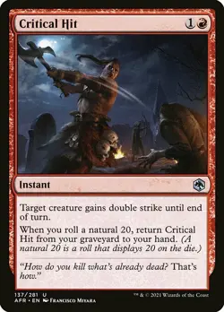 MTG D&D AFR U Critical Hit #137 PLAYSET 4x x4 - Image 1