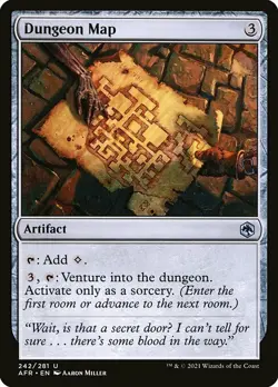 MTG D&D AFR U Dungeon Map #242 PLAYSET 4x x4 - Image 1