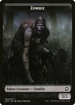 MTG D&D AFR Token Zombie #009 PLAYSET 4x x4 - Image 1