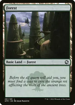 MTG D&D AFR L Forest #281 PLAYSET 4x x4 - Image 1