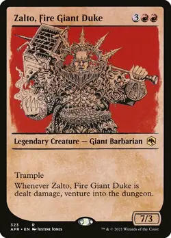 MTG D&D AFR SHOWCASE R Zalto Fire Giant Duke #323 - Image 1
