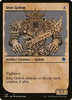 MTG D&D AFR SHOWCASE U Iron Golem #348 PLAYSET 4x x4 - Image 1