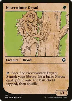 MTG D&D AFR SHOWCASE C Neverwinter Dryad #329 PLAYSET 4x x4 - Image 1