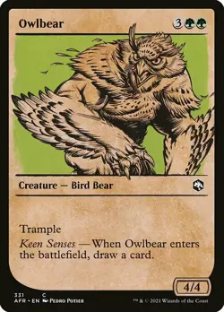 MTG D&D AFR SHOWCASE C Owlbear #331 PLAYSET 4x x4 - Image 1