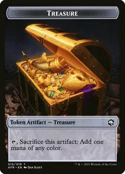 MTG D&D AFR Token Treasure #015 PLAYSET 4x x4 - Image 1