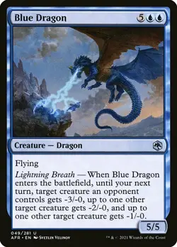 MTG D&D AFR U Blue Dragon #049 PLAYSET 4x x4 - Image 1