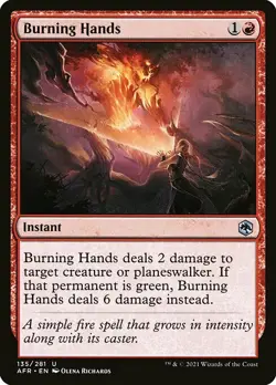 MTG D&D AFR U Burning Hands #135 PLAYSET 4x x4 - Image 1