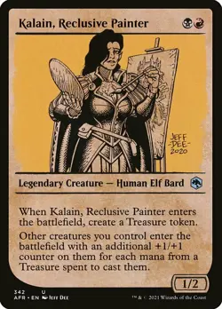 MTG D&D AFR SHOWCASE U Kalain Reclusive Painter #342 PLAYSET 4x - Image 1