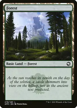MTG D&D AFR L Forest #278 PLAYSET 4x x4 - Image 1