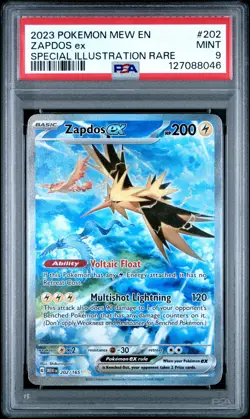 2023 POKEMON MEW EN-151 SPECIAL ILLUSTRATION RARE #202 ZAPDOS EX PSA 9 - Image 1