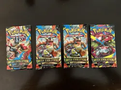Pokemon TCG Mega Evolution Booster Pack Lot 4 Lucario Kangaskhan Venusaur - Image 1