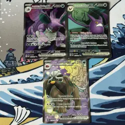 Pokemon TCG | Destined Rivals Full Art Bundle X3 Nidoking, Crobat & Mabosstiff - Image 1