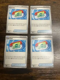 4x Poke Pad 198/217 Ascended Heroes Pokemon Trainer Play Set Of 4 - Image 1