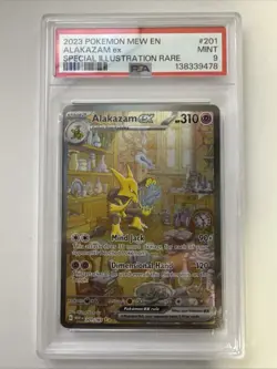 Pokemon TCG Alakazam Ex Sir 201/165 Sv151 English PSA 9 - Image 1