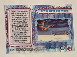 Topps Pokemon The Movie 2000 Off to Save The World Ash Pikachu - Image 2