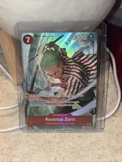 One Piece TCG English OP14-015 Roronoa Zoro Alt Art Parallel NM Azure Sea Seven - Image 1