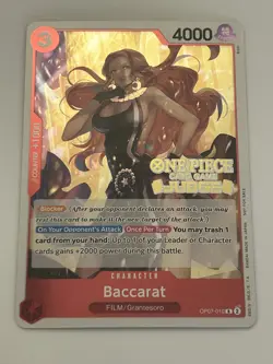 Baccarat (Judge Pack Vol. 4) OP07-010 One Piece Promotion Cards Foil - Image 1