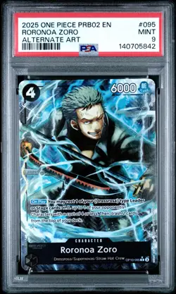 One Piece - Premium Booster Vol. 2 - Roronoa Zoro - OP10-095 - Alt Art - PSA 9 - Image 1