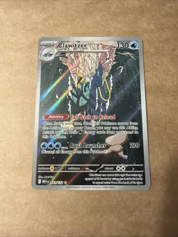 Pokemon TCG Mega Evolution Illustration Card Clawitzer 141/132 NM Condition - Image 1