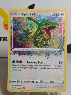 Rayquaza 138/185 SWSH04: Vivid Voltage Amazing Rare Pokemon Card - Pack Fresh! - Image 1