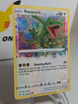 Rayquaza 138/185 SWSH04: Vivid Voltage Amazing Rare Pokemon Card - Pack Fresh! - Image 2
