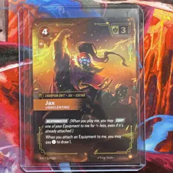 Jax Unrelenting 119/221 Riftbound Spiritforged TCG Epic Champion Unit Card - Image 1