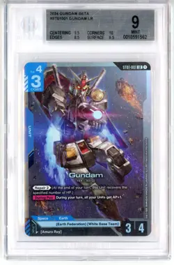 BGS MINT 9 Gundam Card Game Gundam RX-78-2 ST01-001 LR Gundam Beta 2024 - Image 1