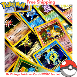 🔥 11 Vintage Pokemon Cards | WOTC 1999 Authentic Lot | Free Shipping! - Image 1