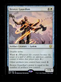 Bronze Guardian [Commander 2021] - MTG Magic the Gathering - NM - Image 1