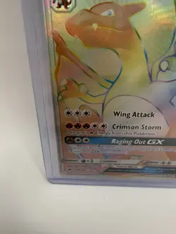 Pokemon TCG Rainbow Charizard Gx Burning Shadows 150/147 Rainbow Secret Rare NM - Image 3