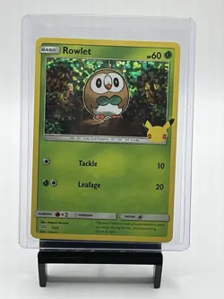 Rowlet 7/25 Holo Celebrations McDonald's Promo Pokemon Card NM/M - Image 1