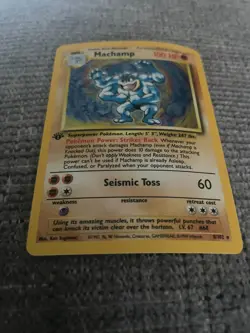 Pokemon TCG Machamp 100HP Base Set 8/102 1st Edition Holo Rare Best Fighter - Image 3