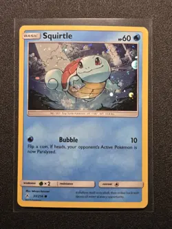 Squirtle 33/214 Sm-Unbroken Bonds Cosmos Holo Pokemon TCG LP - Image 1