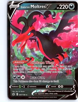 Galarian Moltres V Ultra Rare SWSH06: Chilling Reign 097/198 NM Pokemon - Image 1