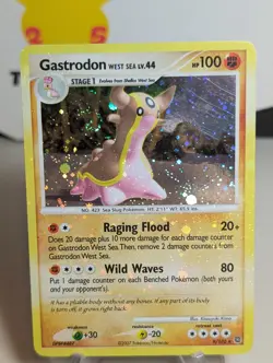 Pokemon TCG Gastrodon 9/132 Holo BLEED + SWIRL Secret Wonders 2007 - LP - Image 1